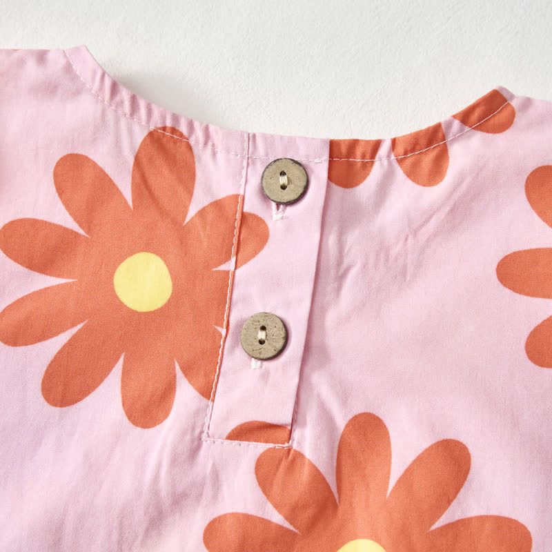 Baby Toddler Pink Flower Sleeveless Top and Pants 2-piece Set - image 5