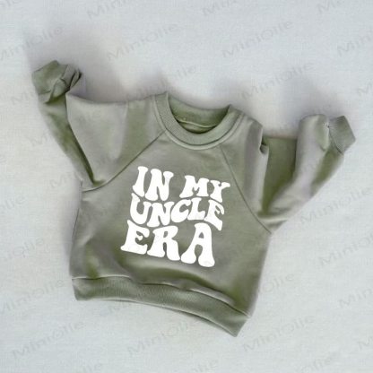 IN MY UNCLE ERA Baby Toddler Grey Green Sweatshirt - Grey Green - 3-5T - image 1