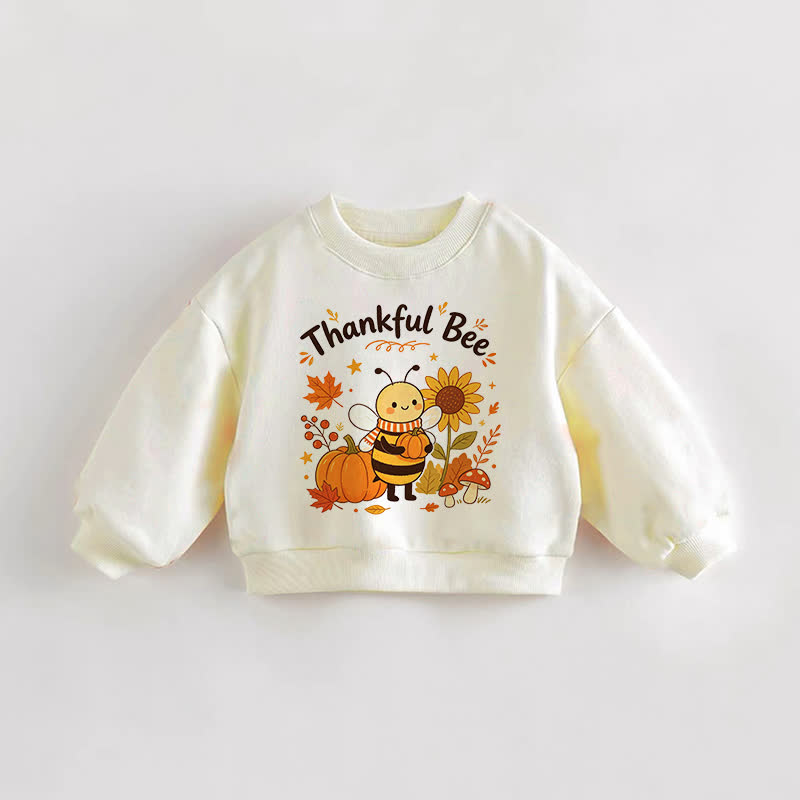 THANKFUL BEE Baby Toddler Sweatshirt - Cream - 3-5T - image 1