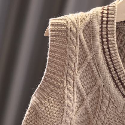 Toddler Baby Boy Classic Knit Vest 3-piece Set - image 10
