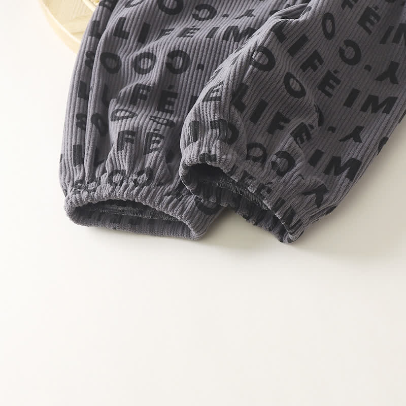 Toddler Baby Textured Print Corduroy Jogger - image 11