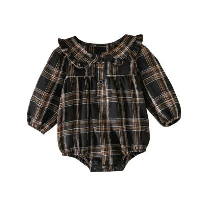 Baby Vintage Plaid Ruffle Collar Bodysuit - image 12