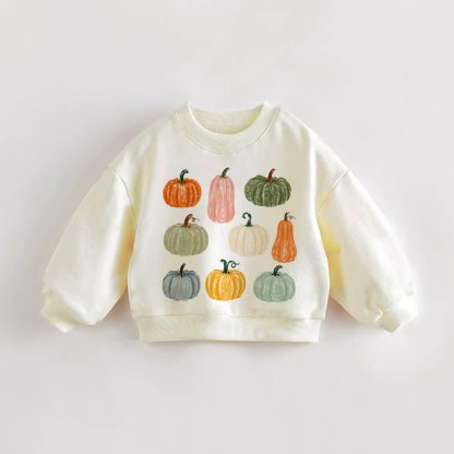 Baby Toddler Nine Pumpkins Cream Sweatshirt - Cream - 3-5T - image 1