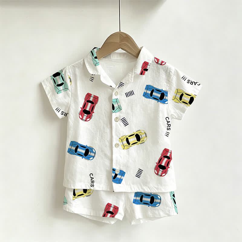 Toddler Boys Cars Print Shirt and Shorts 2-piece Set - image 2