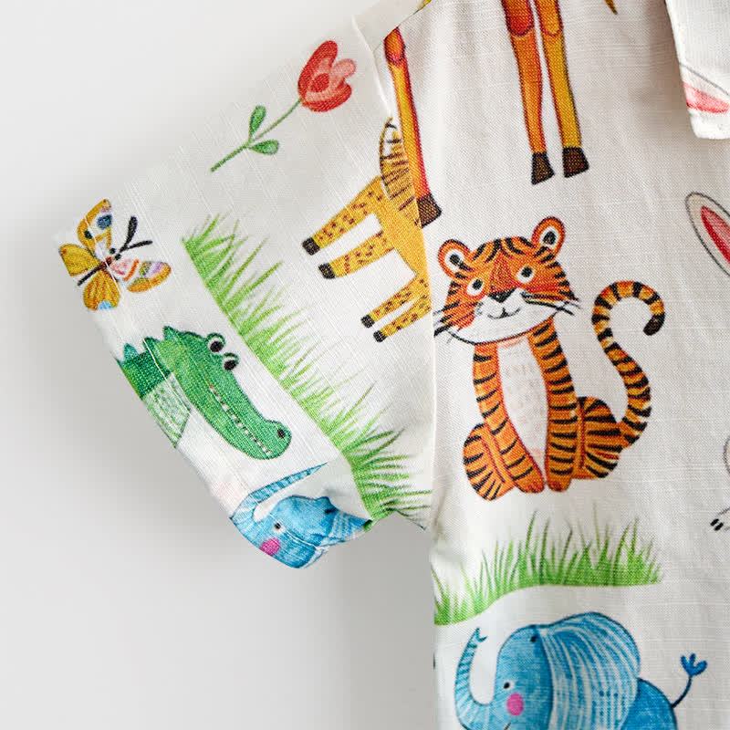 Toddler Boys Animals Print Shirt and Shorts 2-piece Set - image 7