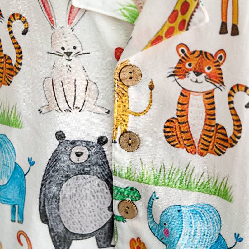 Toddler Boys Animals Print Shirt and Shorts 2-piece Set - image 6