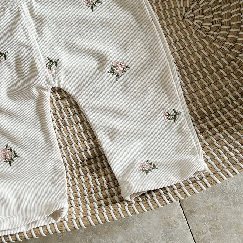 Baby Girls Floral Corduroy Overalls - image 8
