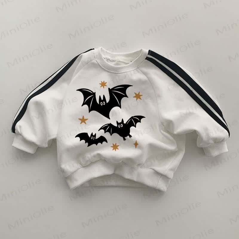 Baby Bat Star Print White Sweatshirt - White - 2-3T - image 1
