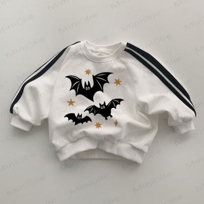 Baby Bat Star Print White Sweatshirt - White - 2-3T - image 1