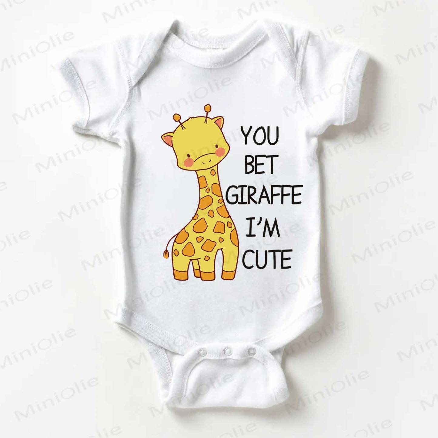 YOU BET GIRAFFE I'M CUTE Baby Bodysuit - White - 18-24M - image 1