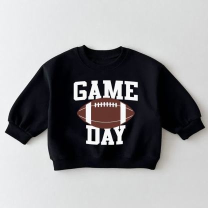 GAME DAY Baby Toddler Football Black Sweatshirt - Black - 3-5T - image 1