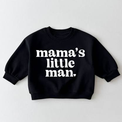MAMA'S LITTLE MAN Baby Toddler Black Sweatshirt - Black - 3-5T - image 1