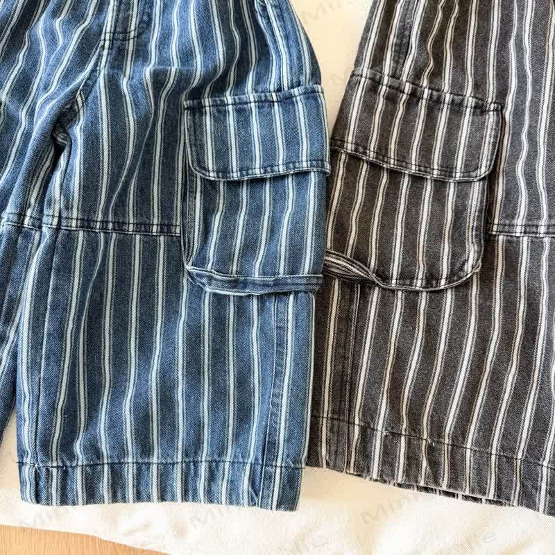 Toddler Boys Pinstripe Cargo Wide Leg Pants - image 8
