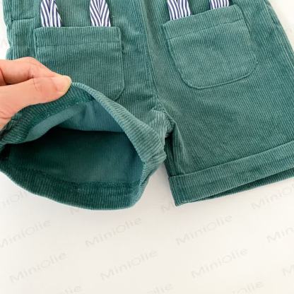 Baby Toddler Green Bunny Corduroy Overalls - image 8