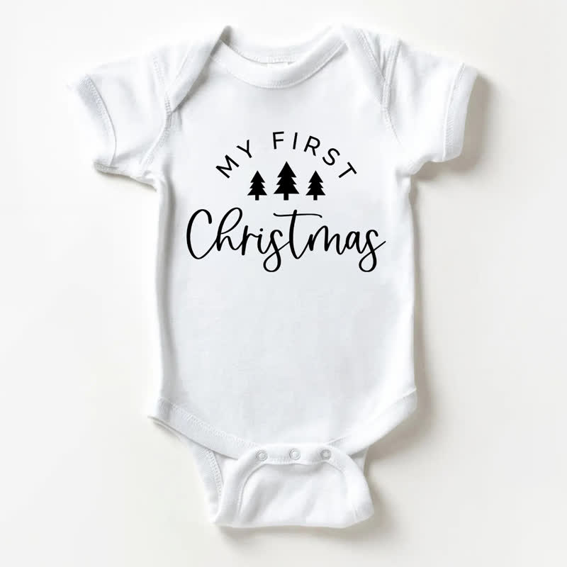 MY FIRST CHRISTMAS Baby Slogan White Bodysuit - White - 18-24M - image 1