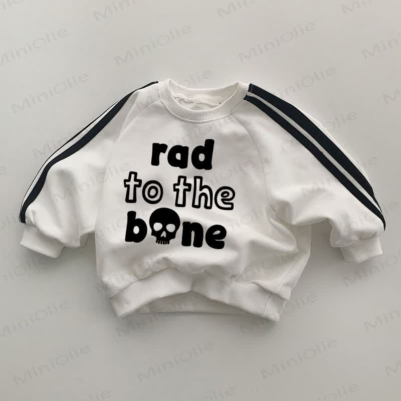 RAD TO THE BONE Baby White Sweatshirt - White - 2-3T - image 1