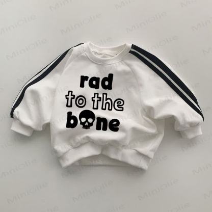 RAD TO THE BONE Baby White Sweatshirt - White - 2-3T - image 1