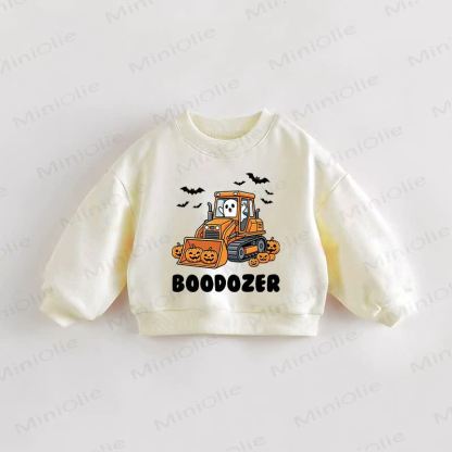 BOODOZER Baby Toddler Pumpkin Cream Sweatshirt - Cream - 3-5T - image 1