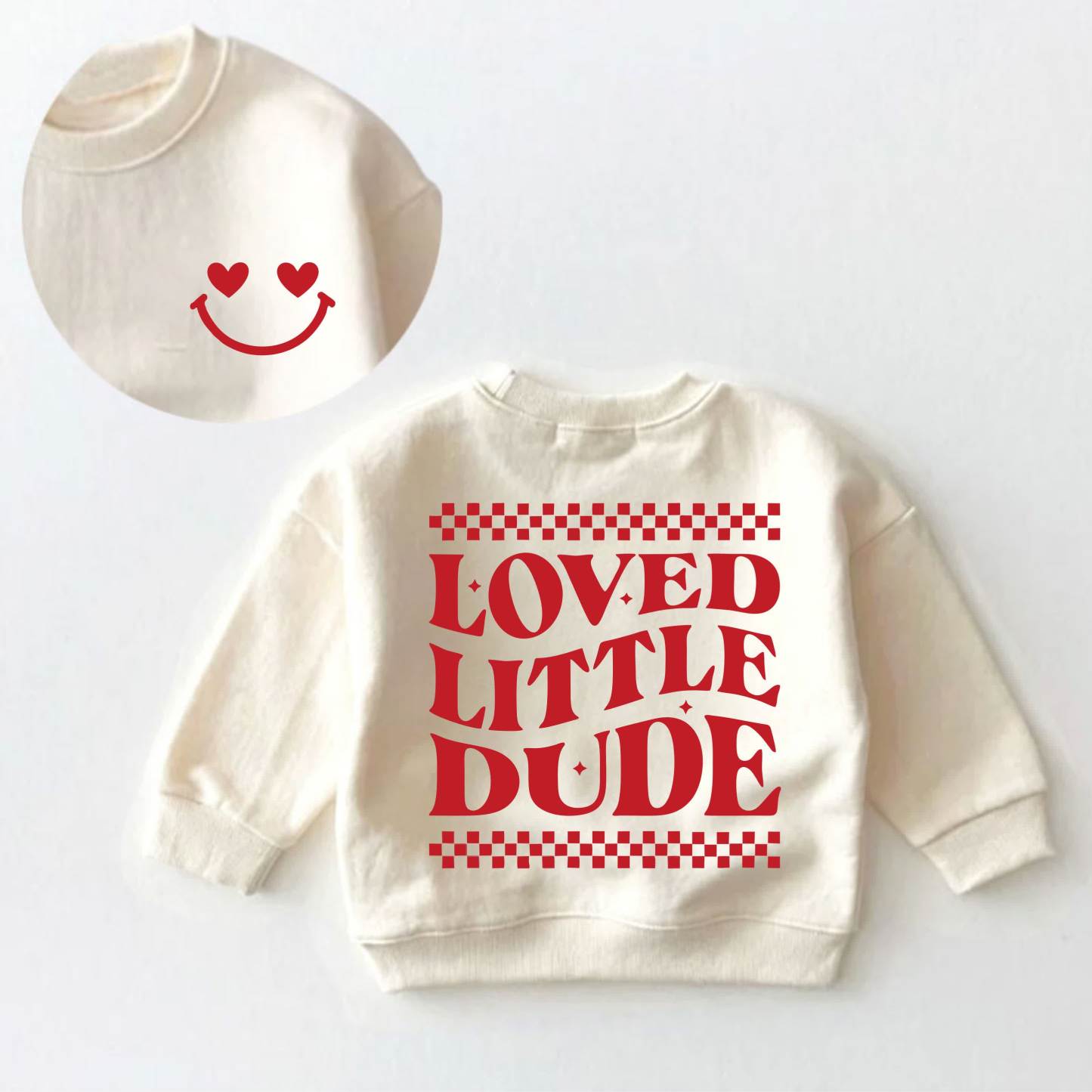 LOVED LITTLE DUDE Baby Toddler Cream Sweatshirt - Cream - 3-5T - image 1