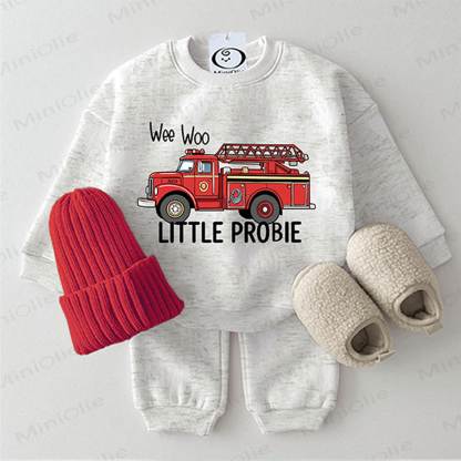 WEE WOO LITTLE PROBIE Baby 2-piece Light Grey Set - Light Grey - 2-3T - image 1