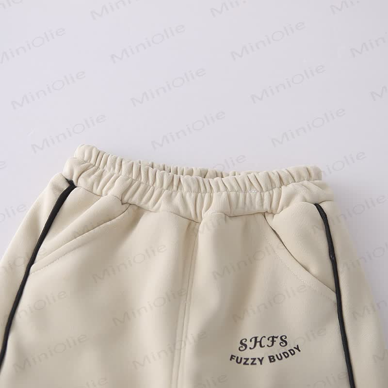 SHFS FUZZY BUDDY Toddler Boy Zip Jacket and Jogger with Bag 3-piece Set - image 9