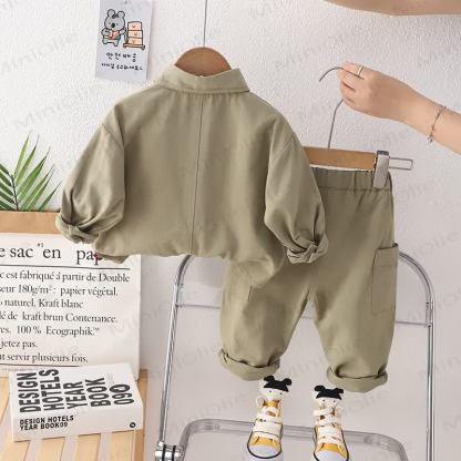 Toddler Baby Boys Casual Utility Jacket and Cargo Pants 2-piece Set - image 4