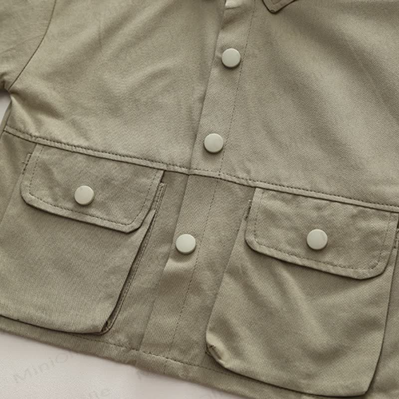 Toddler Baby Boys Casual Utility Jacket and Cargo Pants 2-piece Set - image 6