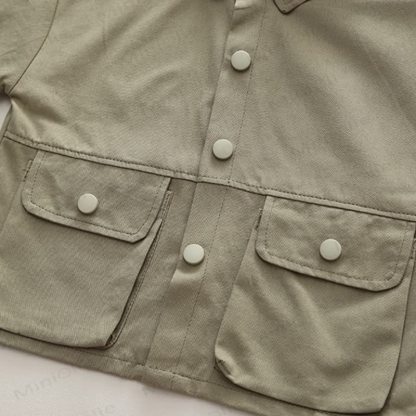 Toddler Baby Boys Casual Utility Jacket and Cargo Pants 2-piece Set - image 6