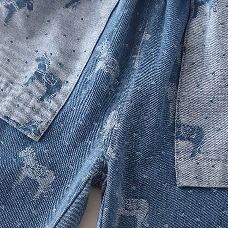 Toddler Baby Horse Denim Jacket and Pants 3-piece Set - image 14