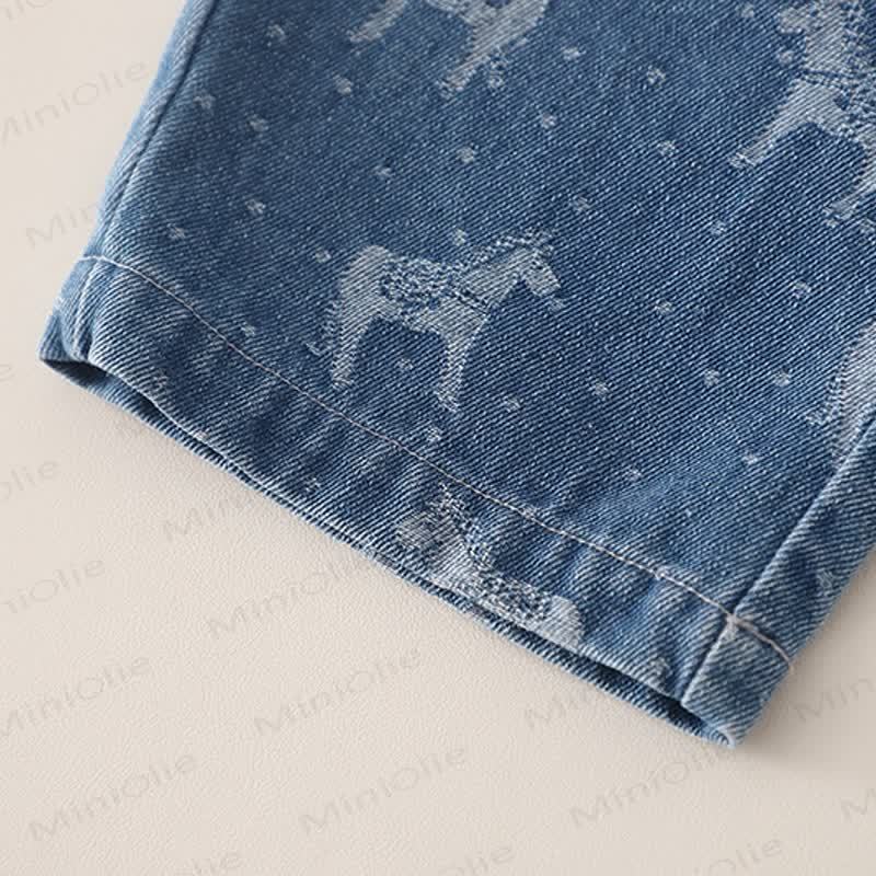 Toddler Baby Horse Denim Jacket and Pants 3-piece Set - image 15