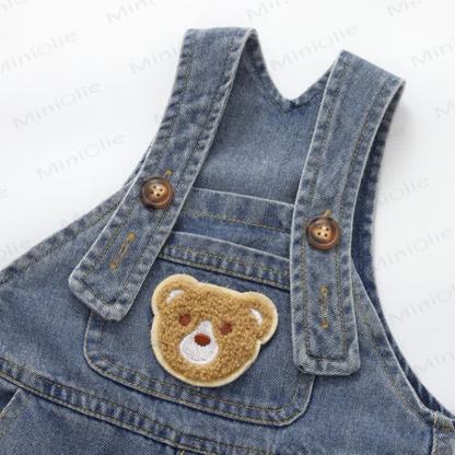 Baby Toddler Bear Pocket Denim Overalls - image 4