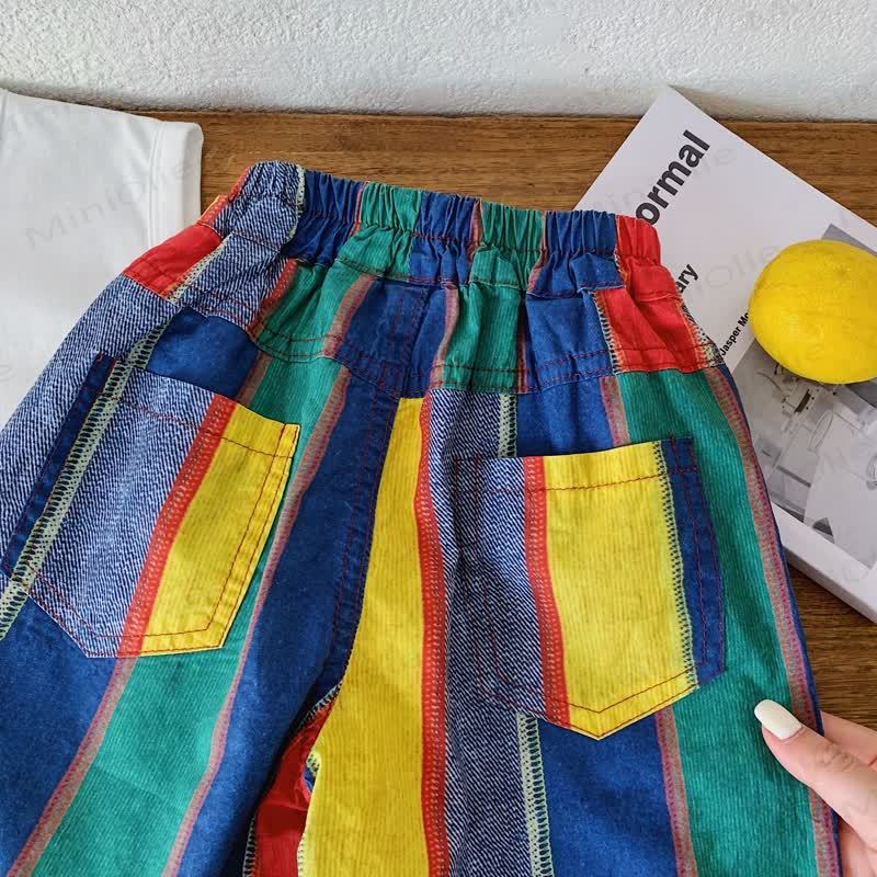 Toddler Boys Multicolor Striped Relaxed Fit Pocket Pants - image 5