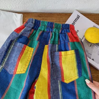Toddler Boys Multicolor Striped Relaxed Fit Pocket Pants - image 5