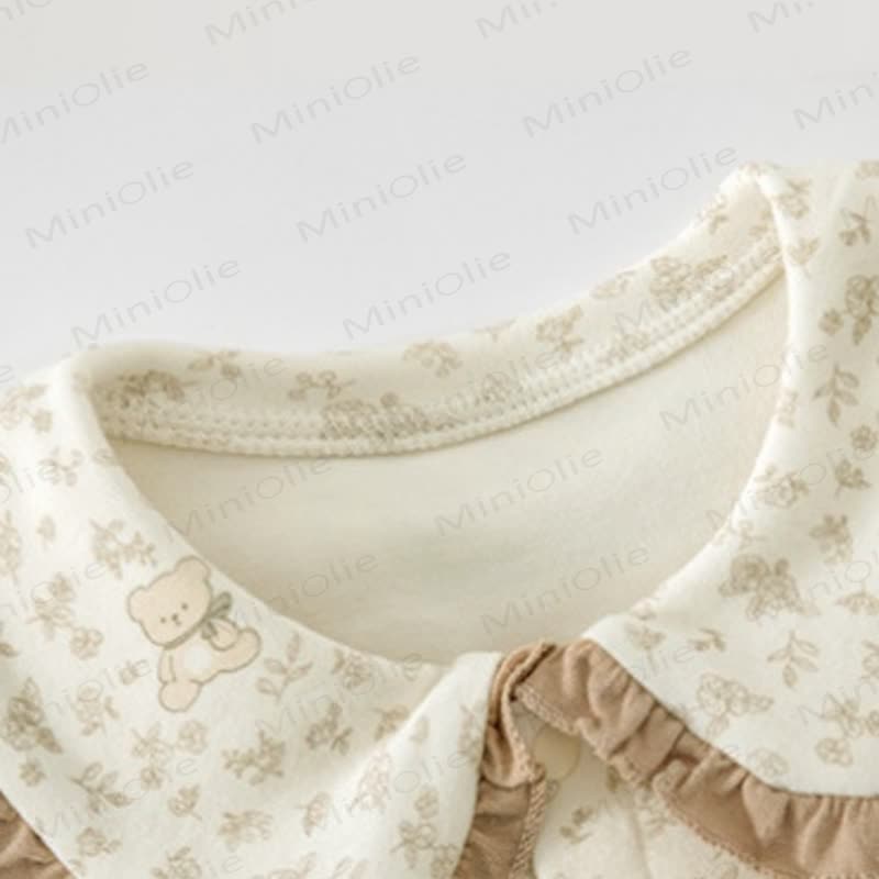Baby Toddler Floral Peter Pan Collar Cozy Top and Pants 2-piece Set - image 9