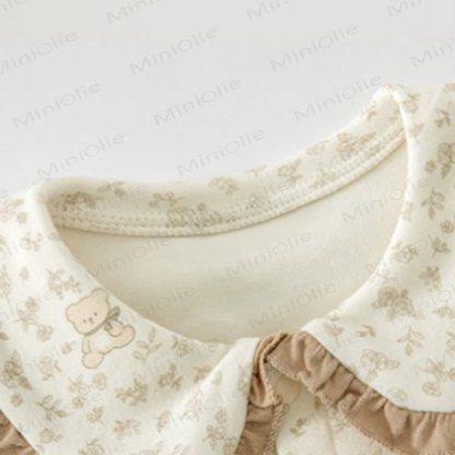 Baby Toddler Floral Peter Pan Collar Cozy Top and Pants 2-piece Set - image 9