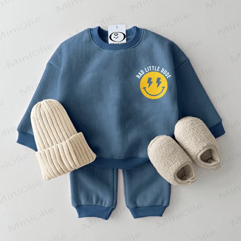 RAD LITTLE DUDE Baby Sweatshirt 2-piece Blue Set - Blue - 2-3T - image 1