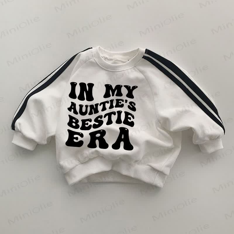 IN MY AUNTIE'S BESTIE ERA Baby White Sweatshirt - White - 2-3T - image 1