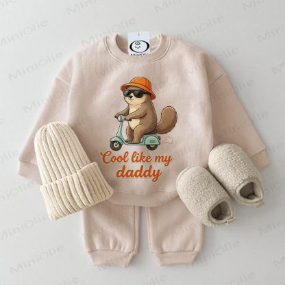 COOL LIKE MY DADDY Baby 2-piece Beige Set - Beige - 2-3T - image 1