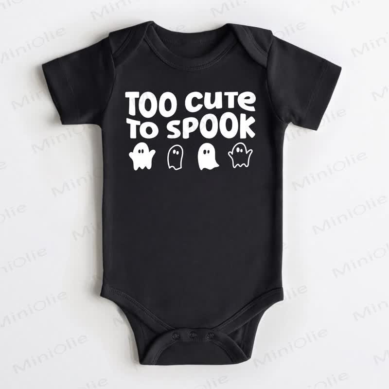 TOO CUTE TO SPOOK Baby Ghost Bodysuit - Black - 18-24M - image 1