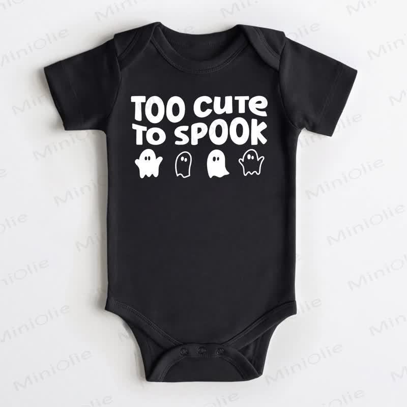 TOO CUTE TO SPOOK Baby Ghost Bodysuit - Black - 18-24M - image 1