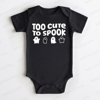 TOO CUTE TO SPOOK Baby Ghost Bodysuit - Black - 18-24M - image 1