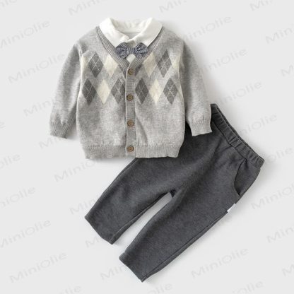 Baby Toddler Boys Shirt and Pants Set or Gentleman Cardigan - image 1