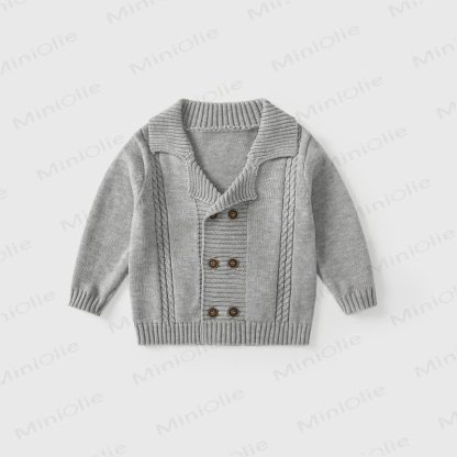 Baby Toddler Boys Shirt and Pants Set or Gentleman Cardigan - Gray - 3-4T - image 4