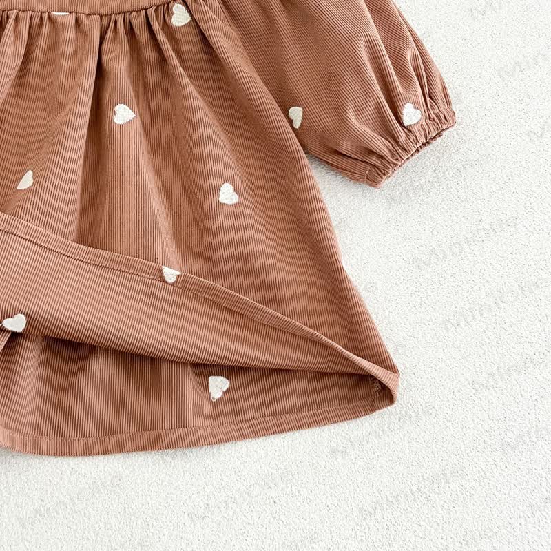 Baby Toddler Heart Print Peter Pan Collar Dress - image 14
