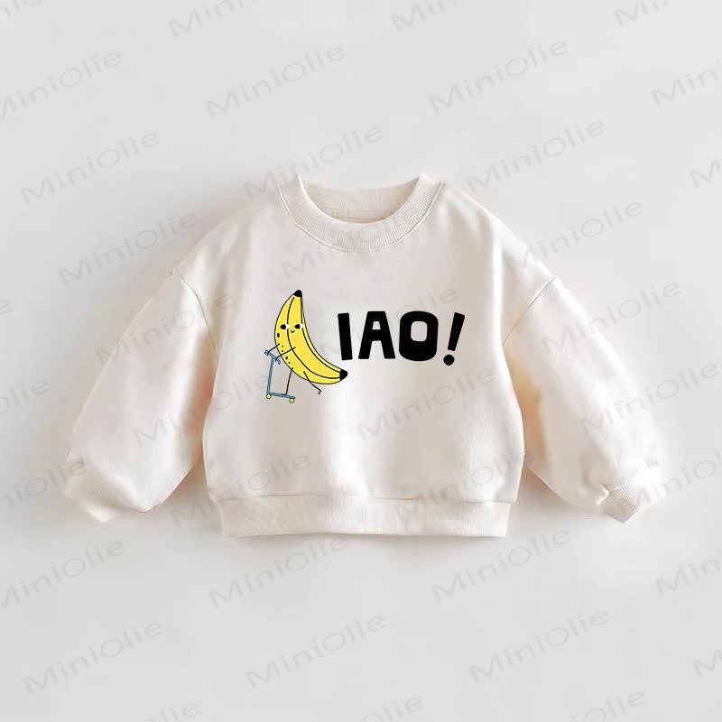 CIAO! Baby Toddler Banana Print Sweatshirt - Cream - 3-5T - image 1