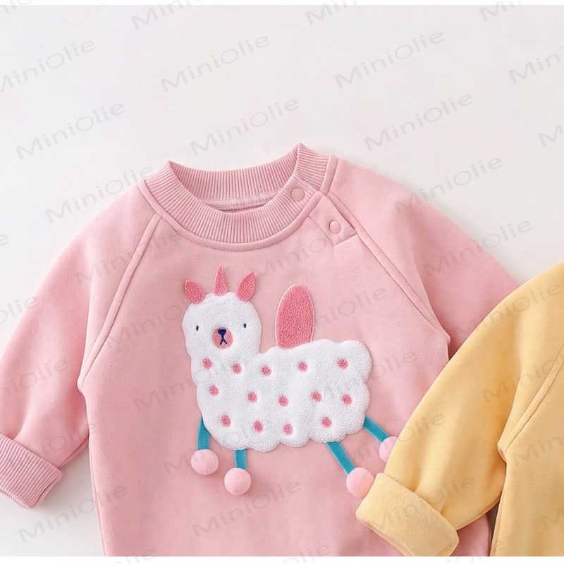 Baby Animal Applique Cotton Long Sleeve Romper - image 6