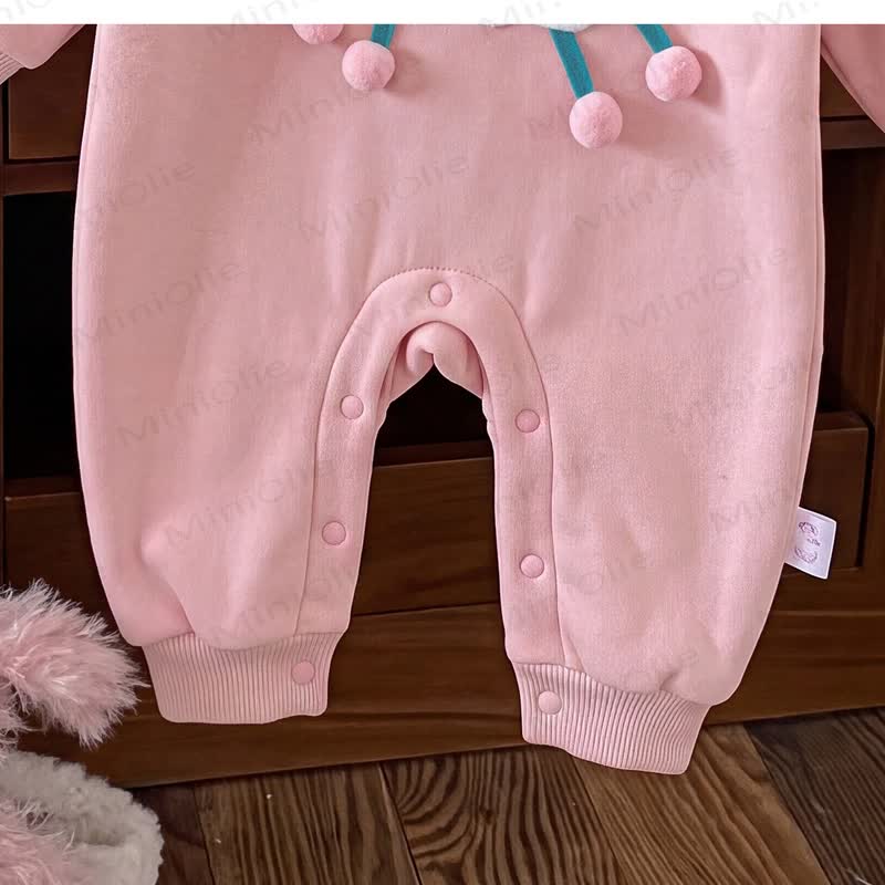 Baby Animal Applique Cotton Long Sleeve Romper - image 9