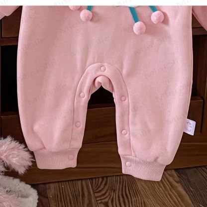 Baby Animal Applique Cotton Long Sleeve Romper - image 9