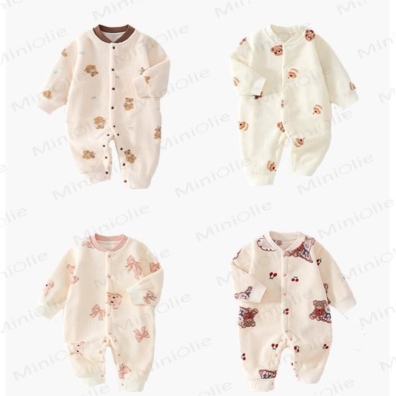 Baby Plush Snap Front Romper - image 1