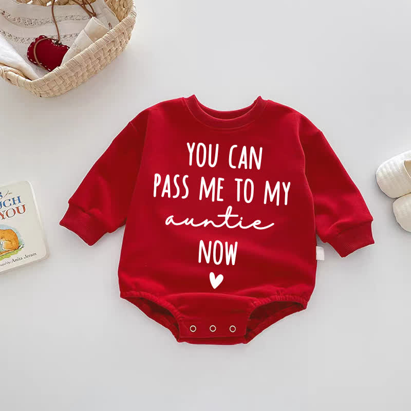 YOU CAN PASS ME TO MY AUNTIE NOW Baby Red Bodysuit - Red - 18-24M - image 1